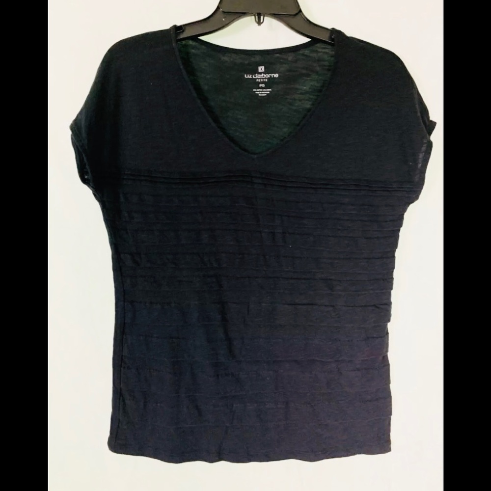 Liz Claiborne Women’s Solid Striped Top